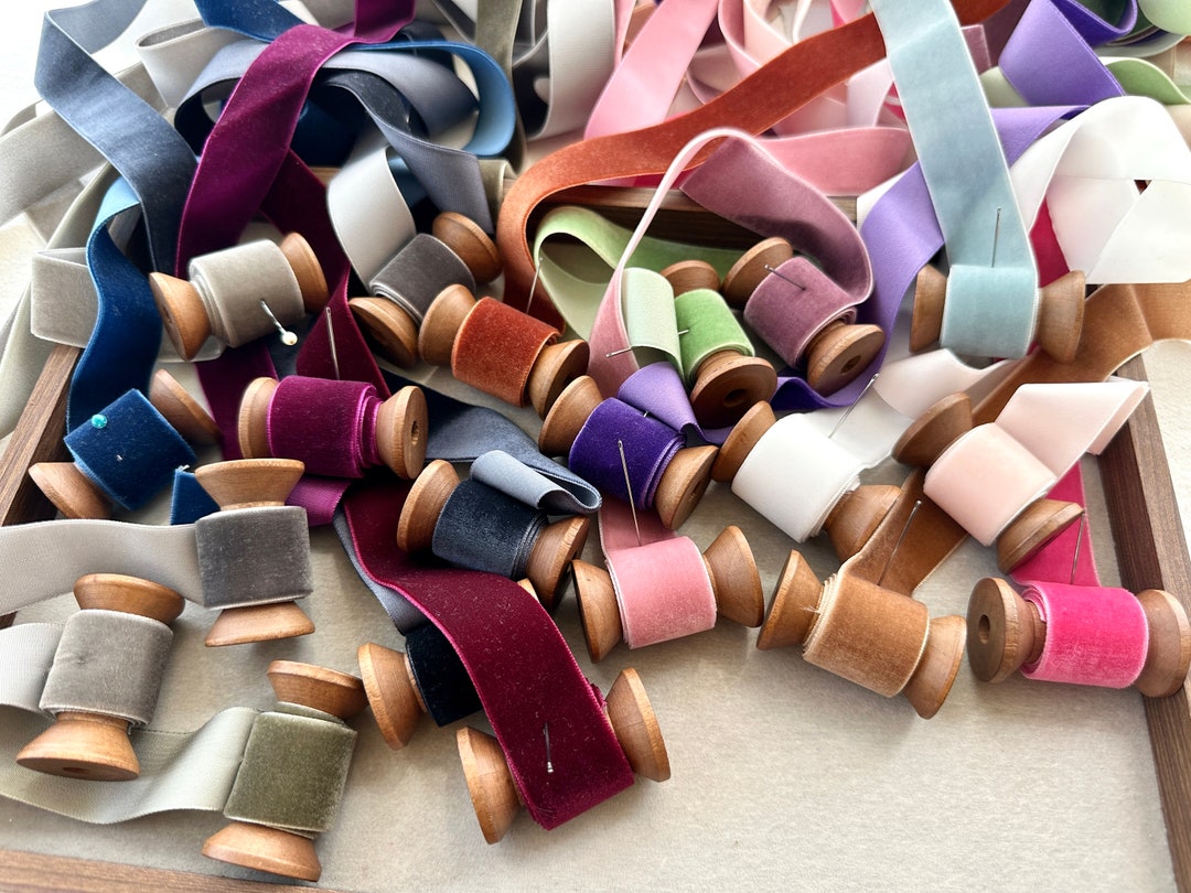 1 Inch Wide Velvet Ribbon,single Faced Velvet,brown Velvet Ribbon,red ...
