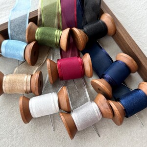 Groen organzalint, 25 mm breed lint, gunstdooslint, boeketlint, lint van hoge kwaliteit, verpakkingslint boeketten, op maat gesneden verkopen,