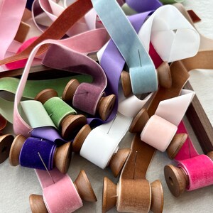 1&quot; wide Single Faced Velvet Ribbon,Pink Velvet Ribbon,Velvet Ribbon,For Product Packaging,Bouquet Ribbon,wedding invitations,