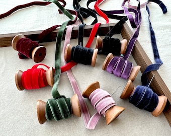 3/8 inch Double Faced Velvet Ribbon,Bouquet ribbon,Double sided ribbon,black velvet Ribbon,Red Velvet Ribbon,Party Favors,Christmas Ribbon