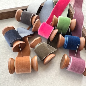 Velvet Blue Ribbon,Party Supplies,1 inch Wide Velvet Ribbon,Dark Velvet Ribbon,Velvet Ribbon,Holiday Ribbon,DIY clothing Ribbon,pink ribbon