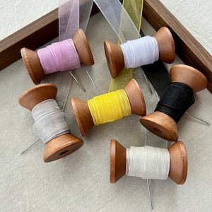 Yellow Ribbon,DIY clothing Ribbon,High Quality Ribbon,16mm Wide Black Organza ribbons,Haberdashery Ribbon,Sell by the yard,Bow Ribbons,