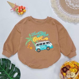 The Big One Surf Birthday Baby Romper, Surf Birthday, Boy Surf First Birthday, Baby Shower Gift, 1st Birthday Baby Clothes, Baby boy clothes