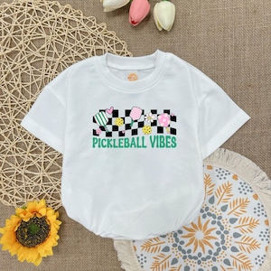 Pickleball Vibes Baby Romper, Future Pickleballer, Funny Pickleball Baby Bodysuit, Pickleball Baby Boy Clothes, Funny Pickleball Baby Outfit