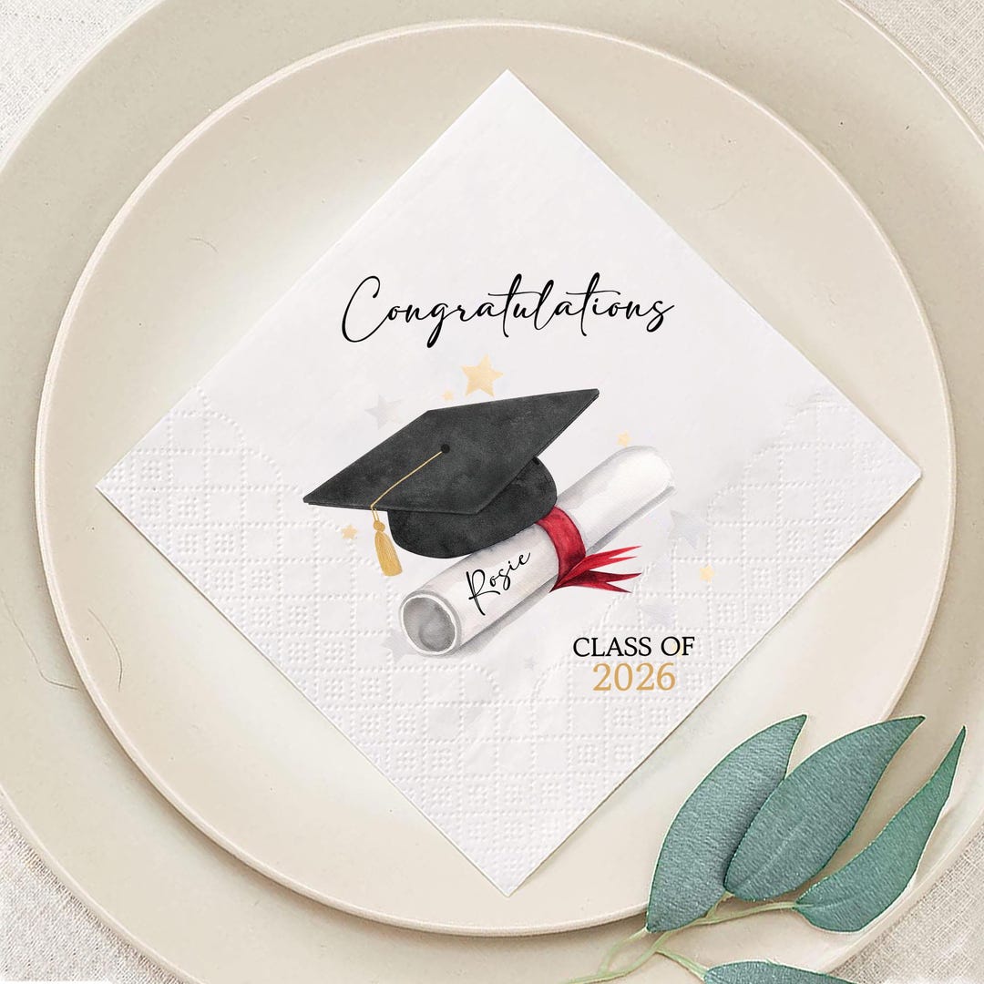 Personalized Graduation Napkins, Class of 2026 Party Supplies - Etsy