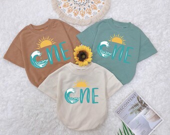 Surf First Birthday Baby Romper: The Big One, Boy 1st Birthday