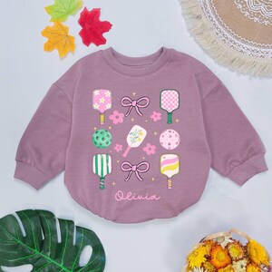 Personalized Pickleball Bubble Romper, Future Pickleballer, Pickleball Outfit for Baby, Cute Baby Shower, Pickleball Lover Gift