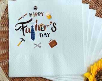 Funny Father's Day Paper Napkins, Beverage Cocktail Napkins