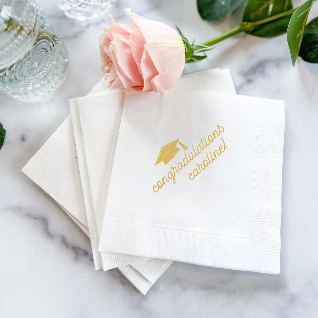 Personalized Graduation Napkins: Class of 2025 Party Decoration - Etsy