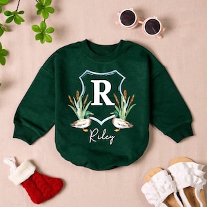 Personalized Mallard Duck Baby Romper: Camo Hunting Outfit