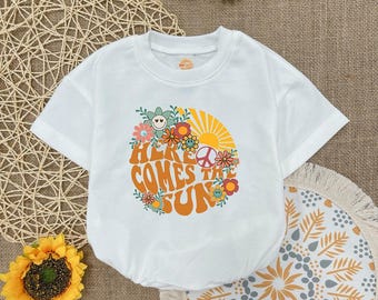 Here Comes The Sun Baby Romper: Summer Sunshine Outfit
