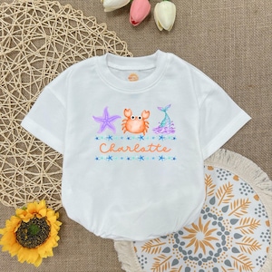 Personalized Beach Baby Romper: Summer Vacation Clothes