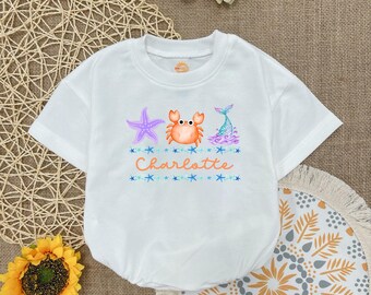 Personalized Beach Baby Romper: Summer Vacation Clothes