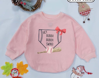 Bubba Baseball Sister Baby Bubble Romper, Baseball Sibling, Baseball Game day Baby Bodysuit, Girl Baseball Clothes, Baseball Sis, Game day