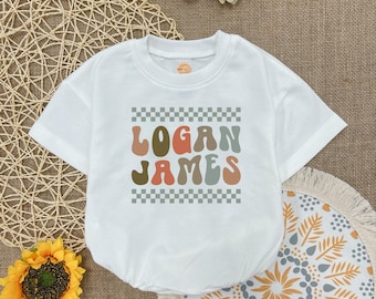 Custom Name Groovy Baby Romper: Personalized Birthday Outfit