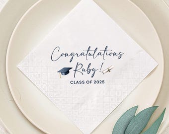 Custom Graduation Party Napkins, Class of 2025