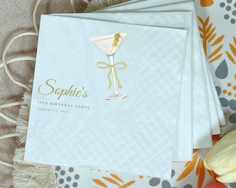 Personalized "Just a Tini Bit Older" Birthday Napkins