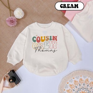 Custom Name Cousin Crew Baby Romper: Minimalist Outfit
