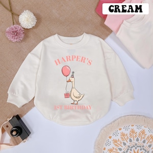 Custom Silly Goose Birthday baby Romper, 1st Birthday Silly Goose Bodysuit, Silly Goose Birthday, Baby Girl Outfit, Baby Birthday Outfits