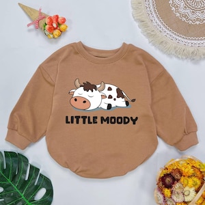 Little Moody Baby Bubble Romper, New to the Herd Baby Clothing, Cute Farmer Animals Baby Clothing,  Baby Shower Gift, Country Farm shirt