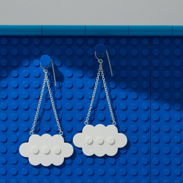 Happy as a Cloud Ohrringe - Edelstahl mit LEGO