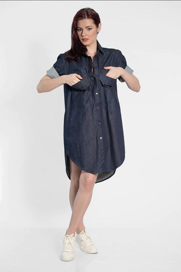 plus size chambray shirt dress Velvet By Graham & Spencer Izmir Chambray Shirt Dress