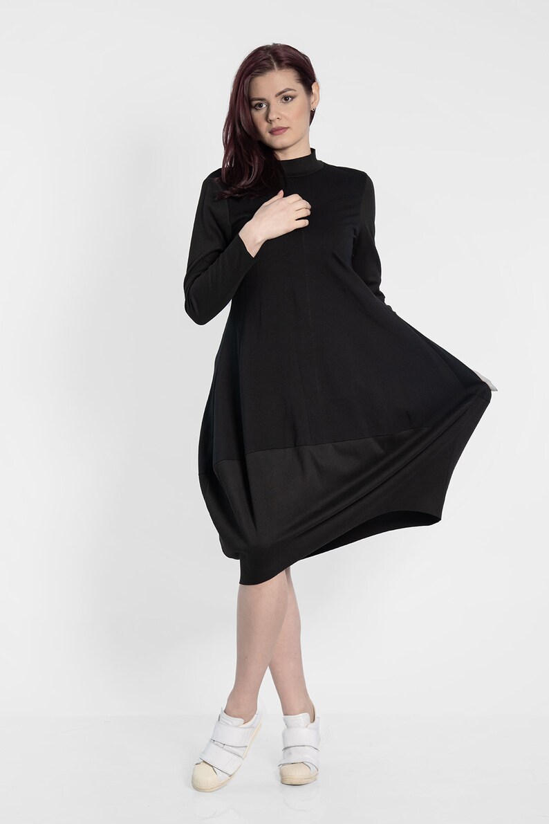 Woman bell black dress