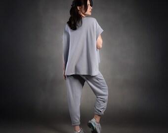 Baumwoll Activewear Set: Zweiteiliges Jogger-Outfit für Damen
