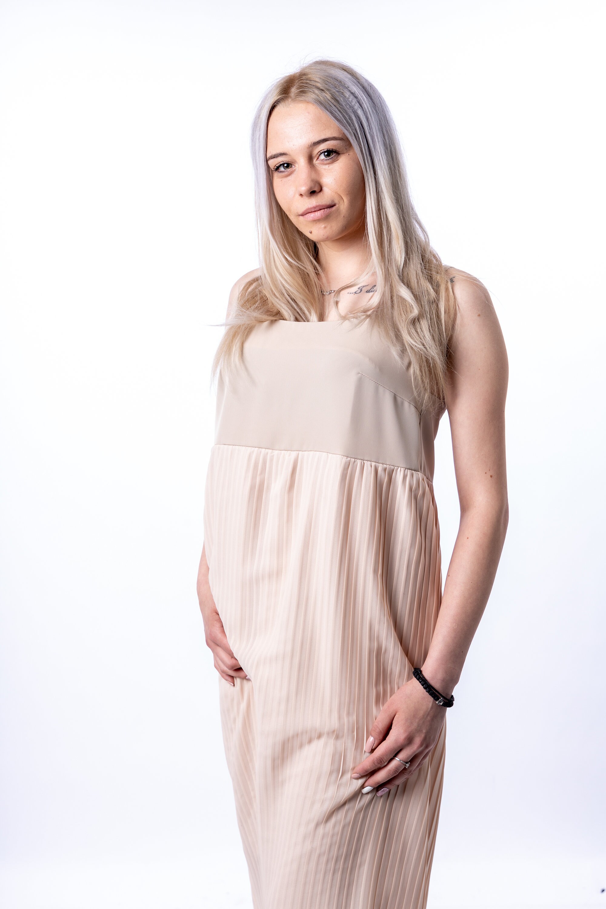 beige brown dress women Beige Ivory Stitch Tank - All Tops main image 0