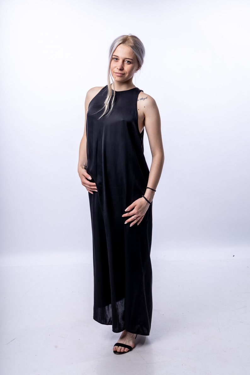 Woman silk long dress