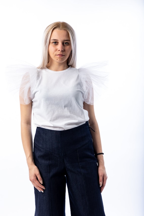 all tulle frill blouse（white） TWINSET Pleated Tulle Blouse | White | FARFETCH