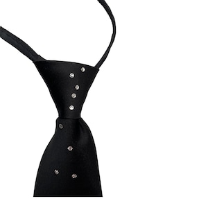 Black tie with sparkling Swarovski crystals