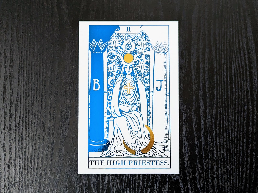 The High Priestess - Rider Waite Tarot RWS Foil Art Print & Card