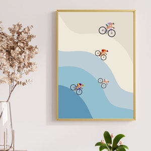 Retro Bike Wall Art PRINTABLE, Wall Art, Graphic Print, Bike Poster, Vintage Bike Poster, Mountain Bike Wall Art, DIGITAL DOWNLOAD