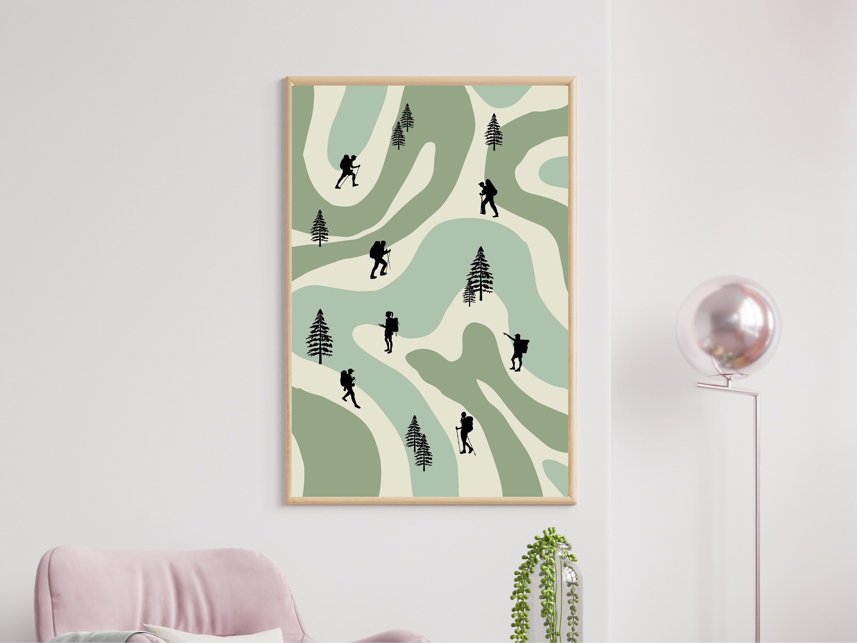 Retro Outdoor Hiking Wall Art PRINTABLE, Digital Download, Vintage ... - Wall Art For Outdoorsy People