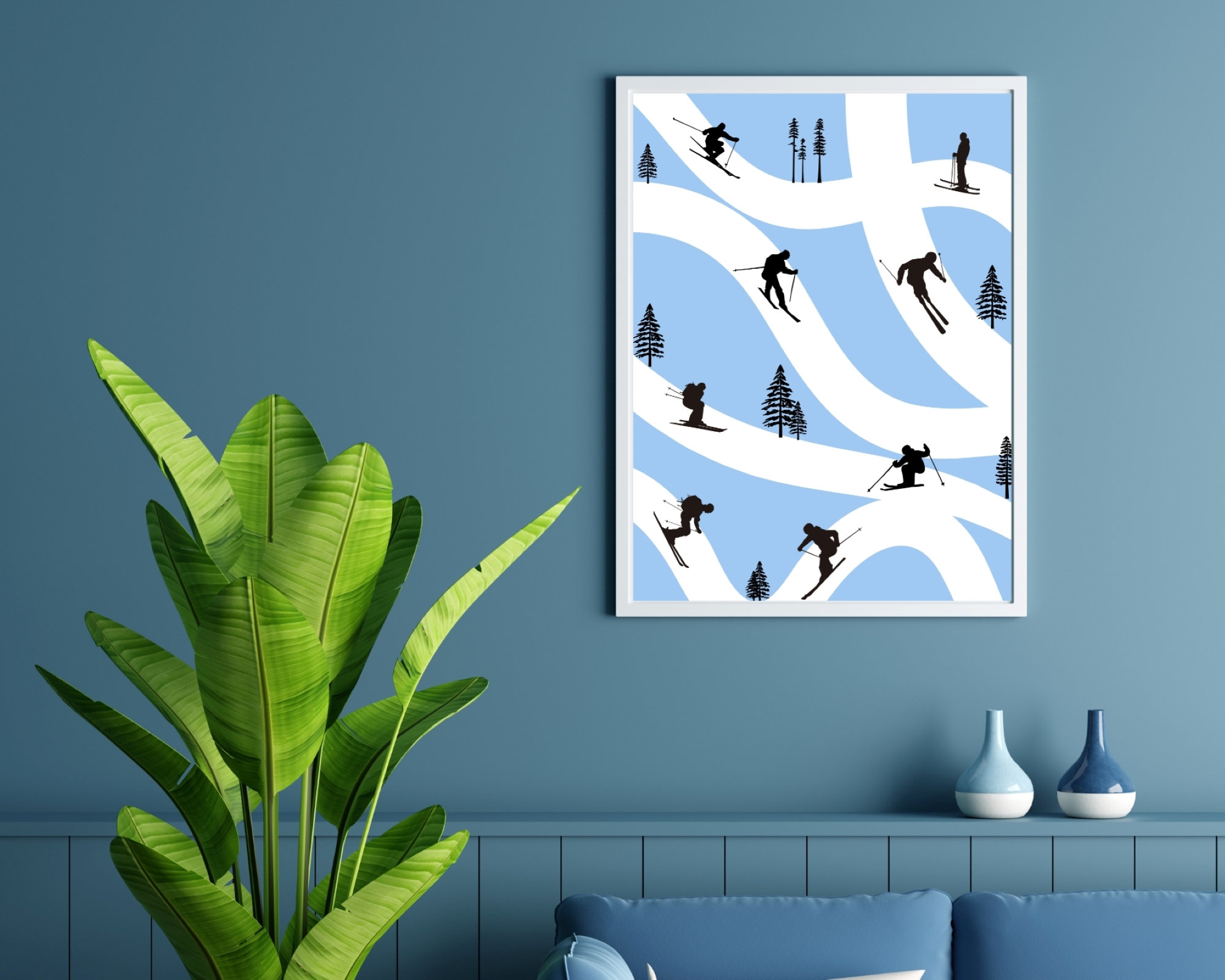 Retro Ski Wall Art PRINTABLE, Wall Art, Graphic Print, Ski Poster ...