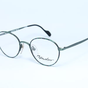 Panto Round WINDSOR 813 c27 47-19 Unique Rare Original vintage Lunettes de vue Monture Lunettes Occhiali Gafas Bril Glasögon E104