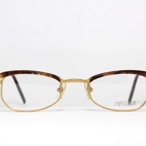 Schmale Kleine Steampunk Gold MATSUDA 10404 TOP Rare Unikat Große Vintage Brillen Gestell Brille Lunettes Gafas Bril Glasögon E06