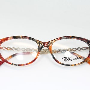 Cat Eye Windsor 100-414 53-17 Occhiali da vista vintage multicolori Montatura per occhiali Lunettes Occhiali Gafas Bril Glasögon LE05