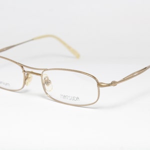 Titan Steampunk MATSUDA 10204 BBE Gold Seltene Einzigartige Große Vintage Brillengestell Brillen Lunettes Occhiali Gafas Bril Glasögon E07