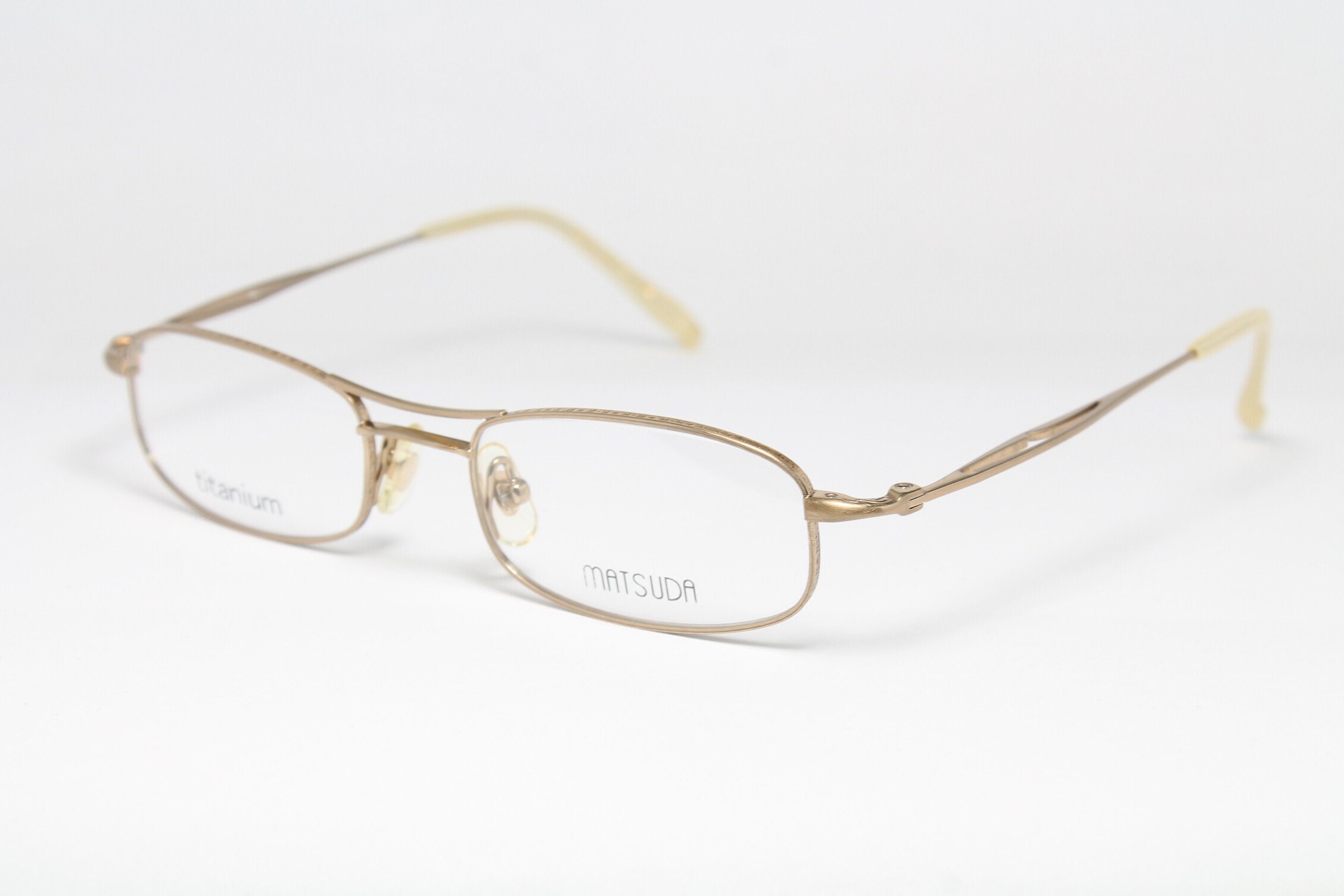 Titanium Steampunk MATSUDA 10204 BBE Gold Rare Unique Great Vintage Eyeglasses Frame Glasses Lunettes Occhiali Gafas Bril Glasögon E07