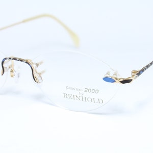 COLLEZIONE senza montatura 2000 779 Oro Blu Raro Unico Originale Vintage Occhiali Cornice Occhiali Lunette Bril Glasögon Gafas E102