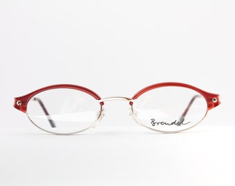 Ovale BRENDEL 4628 c1 Silber-Burgund seltene einzigartige echte Vintage-Brillenfassung Lunettes Occhiali Bril Glasögon Gafas LE05