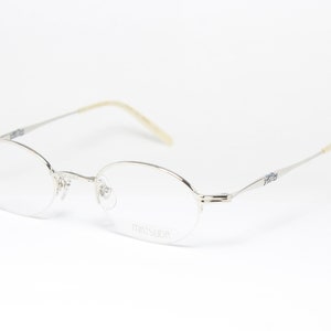 MATSUDA 10127 PW 45-21 Silber Platiniert Halbrand Rare Unikat Vintage Brillen Gestell Gläser Lunettes Gafas Bril Glasögon E02