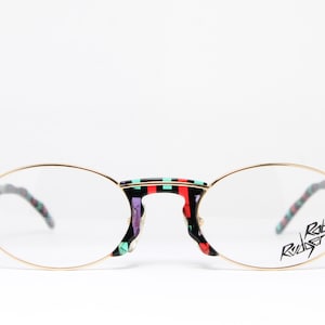 Gold Multicolor ROBERT RUDGER 650-26 Art Rare Unique True Vintage Eyeglasses Frame Glasses Occhiali Lunettes Bril Glasögon Gafas E06
