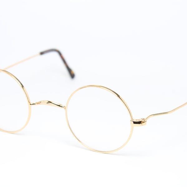 Micro Small Round Lens 38-25 MEG 17010R GP Gold Rare Unique Original Vintage Eyeglasses Frame Glasses Lunettes Bril Glasögon Gafas E00