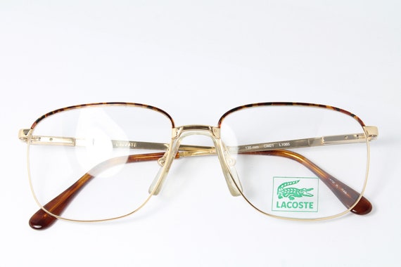 80s LACOSTE 765 F Tortoise-Gold Rare Unique True … - image 7