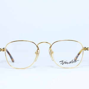 Panto Square WINDSOR 800 c2 Gold Unique Rare Original Vintage Occhiali da vista con montatura per occhiali Lunettes Occhiali Gafas Bril Glasögon E105