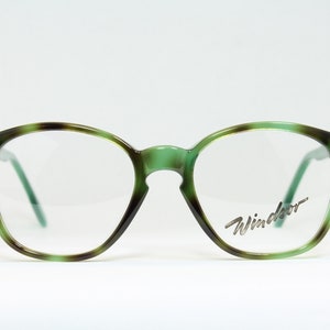 Nerd vert WINDSOR 301-397 Lunettes de vue épaisses vintage Monture Lunettes Occhiali Gafas Bril Glasögon V01B