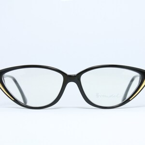 Cat Eye BRENDEL 6009 c19 Nero Oro Unico vero vintage Occhiali da vista Occhiali da vista Lunette Occhiali Gafas Bril Glasögon E105
